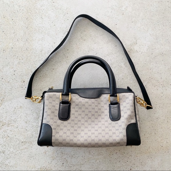 Gucci Handbags - GUCCI Vintage Micro GG Logo Monogram Satchel Bag